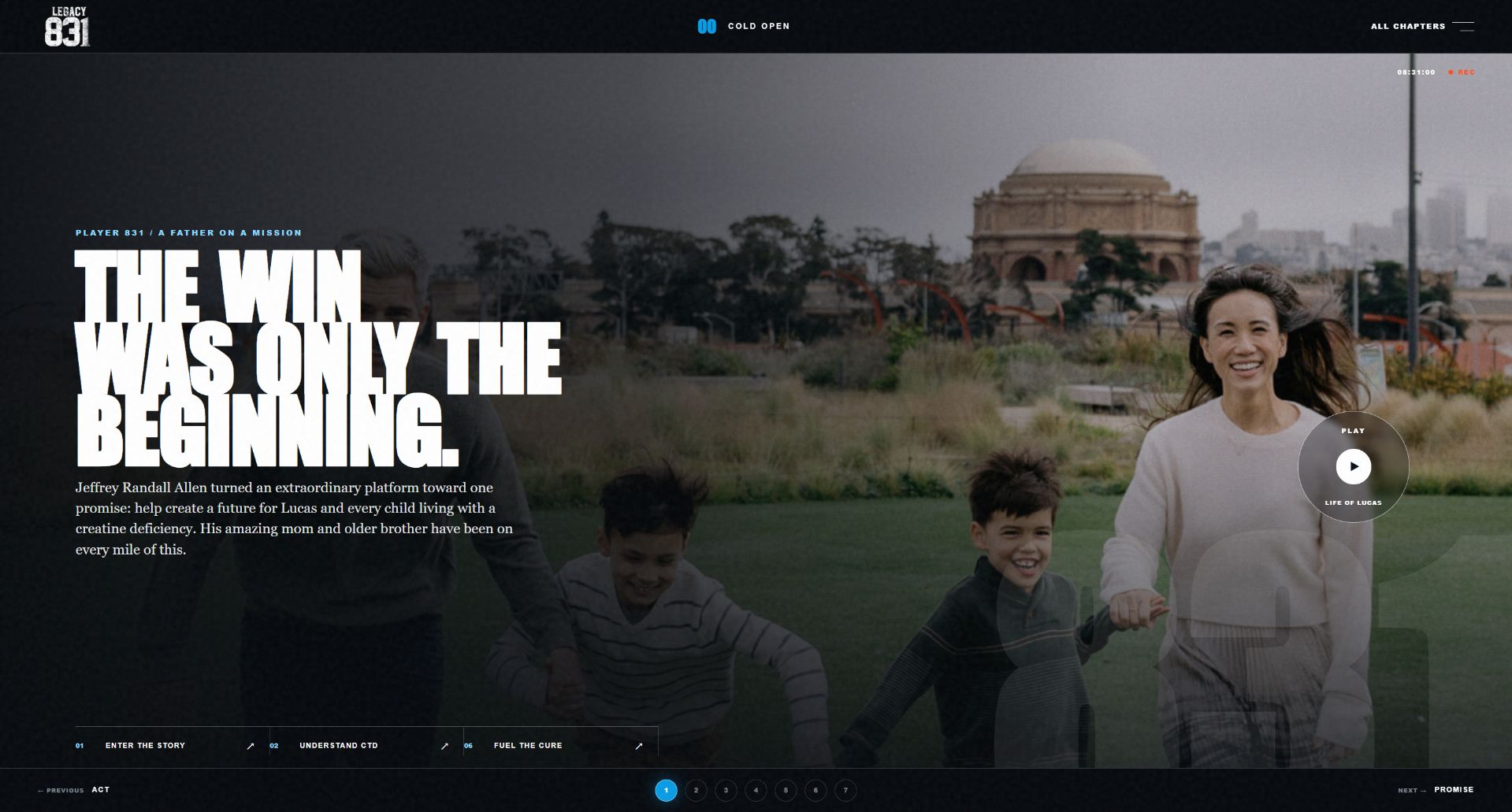 Legacy 831 live website homepage